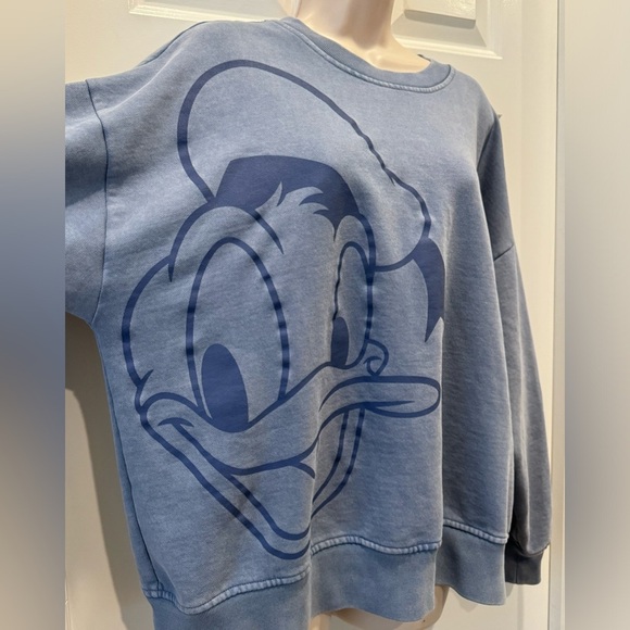 GAP Disney Donald Duck women’s blue crewneck  Sweatshirt - Picture 7 of 8